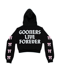 Image 1 of GOONERS LIVE FOREVER CROPPED HOODIE