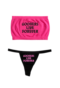 Image 1 of GOONERS LIVE FOREVER NEON TUBE TOP SET
