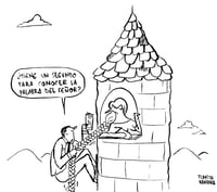 Image 2 of Original "Rapunzel y el visitante"