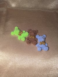 Image 2 of Rose Bear Nail Charms