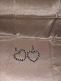 Image 3 of Bling Hearts Earrings