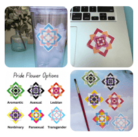 LGBTQIA+ Pride Flower Stickers