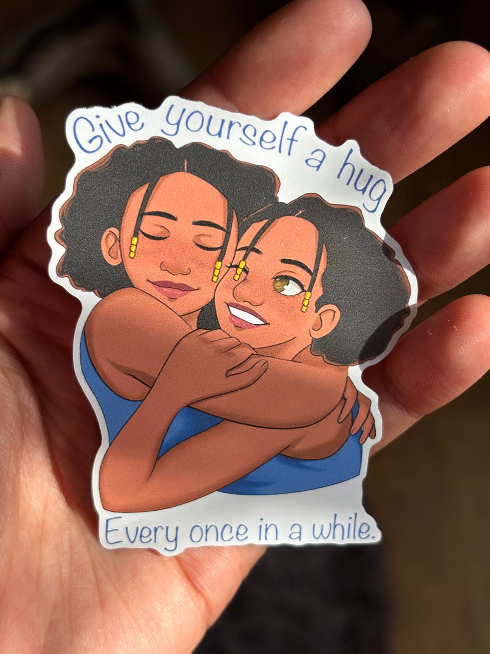 Image of Hug yourself sticker 