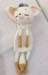 Image 2 of Crochet Fennec Fox Baby Set – Comfort Toy & Rattle
