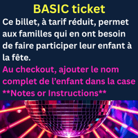 Basic ticket : subventionné 