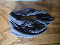 Image 5 of Linen Stretchy Wrap with Ponytail Hole in Brown