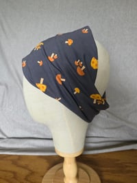 Image 2 of Cotton Stretchy Wrap in Mushrooms on Slate