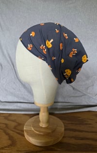Image 3 of Cotton Stretchy Wrap in Mushrooms on Slate