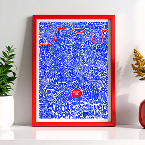 Image of Selhurst Park - The Eagles - South London Typographic Map 