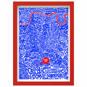 Image of Selhurst Park - The Eagles - South London Typographic Map 