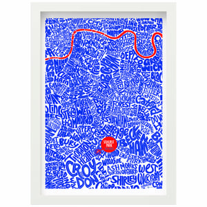 Image of Selhurst Park - The Eagles - South London Typographic Map 