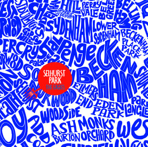 Image of Selhurst Park - The Eagles - South London Typographic Map 