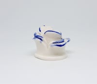 Image 3 of blue & white flower incense holder