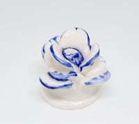 Image 2 of blue & white flower incense holder