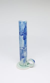Image 2 of skinny handled vase - floral