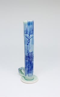 Image 1 of skinny handled vase - floral