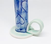 Image 3 of skinny handled vase - hearts