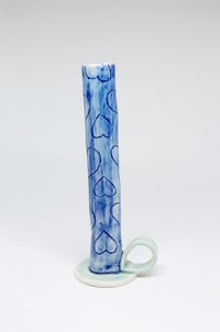 Image 1 of skinny handled vase - hearts