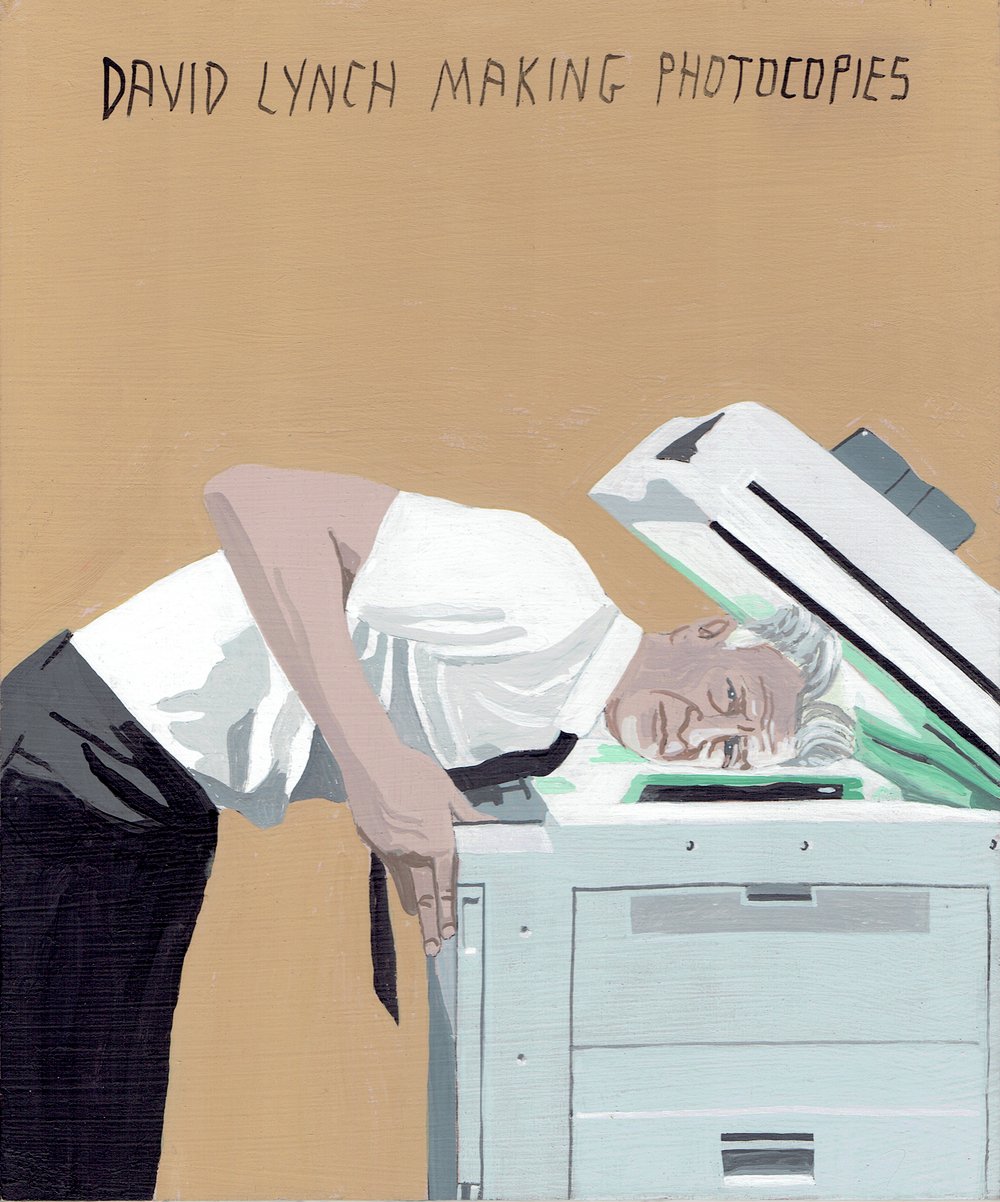 Image of DAVID LYNCH MAKING PHOTOCOPIES