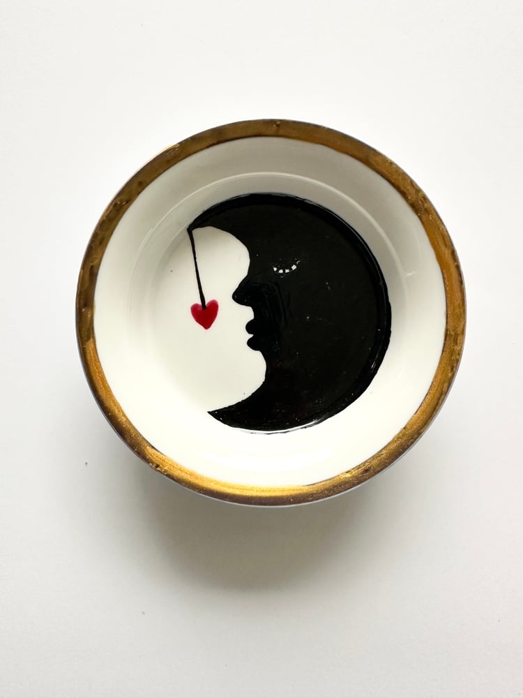 Image of Au Claire de la Lune handpainted plate