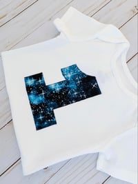 Image 3 of Space First Birthday Baby Bodysuit Neutral Boys Girls Party Top