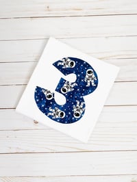 Image 1 of Astronauts Space Birthday Shirt Boy’s Number Party Top