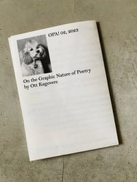 Image 1 of OPA 02 on the graphic nature of poetry