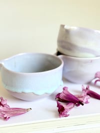 Image 4 of Lavender with Opal Drip Matcha Bowl