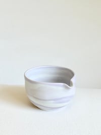 Image 1 of Lavender Marble Matcha Bowl - Lavender and White