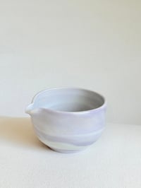 Image 2 of Lavender Marble Matcha Bowl - Lavender and White