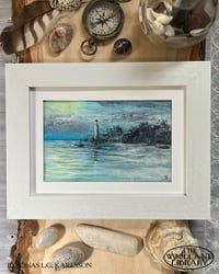 Image 1 of "Night Watch" - Original Watercolor Painting (comes with mat and frame)