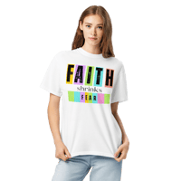 Image 2 of FAITH SHRINKS FEAR White Tee/Unisex