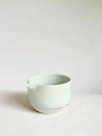 Image 2 of Mint and Blue Porcelain Matcha Bowl - Small