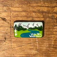 Image 1 of wish you were here postcard magnet