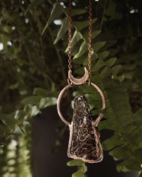 Fossil & Copper Moon Necklace