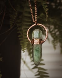 Moss Agate & Copper Necklace