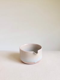 Image 1 of Cherry Blossom Matcha Bowl - Peach with Opalescent 1