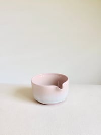 Image 1 of Cherry Blossom Matcha Bowl - Pink with Opalescent Drip