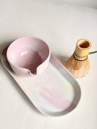 Image 3 of Pink and White Marble Porcelain Tray