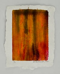 Orange and Black Monotype