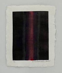 Black and Faint Pink Monotype