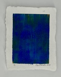 Blue and Green Monotype