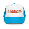 "MaskPark" Trucker Hat Light Blue and White