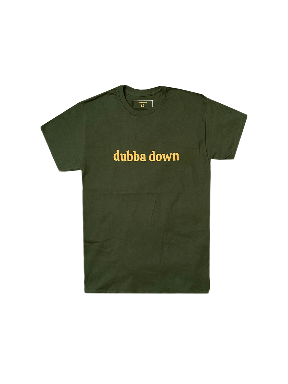 Image of Designer Custom-Fit Dubba Down (Front/Back) Logo Olive Green