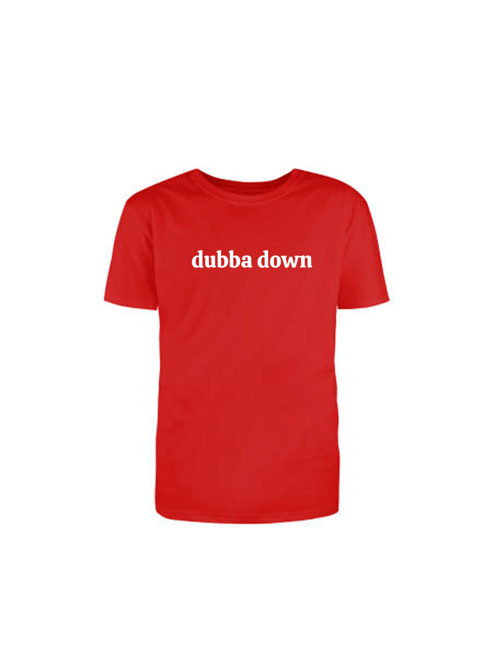 Image of Designer Custom-Fit Dubba Down (Front/Back) Logo Red