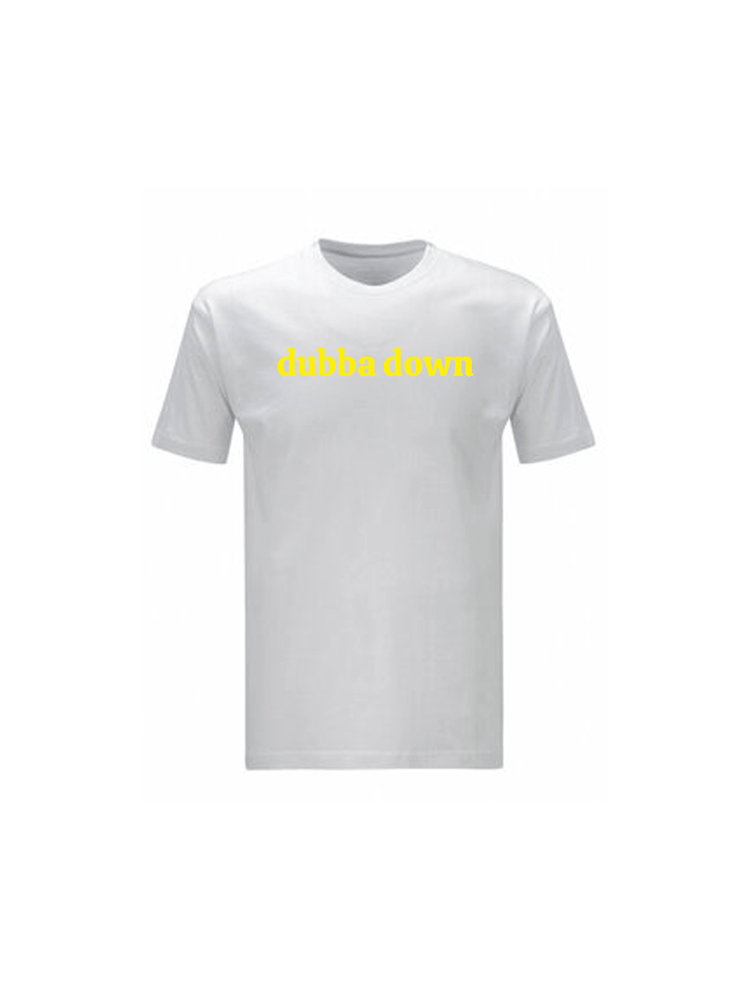 Image of Designer Custom-Fit Dubba Down (Front/Back) Logo White