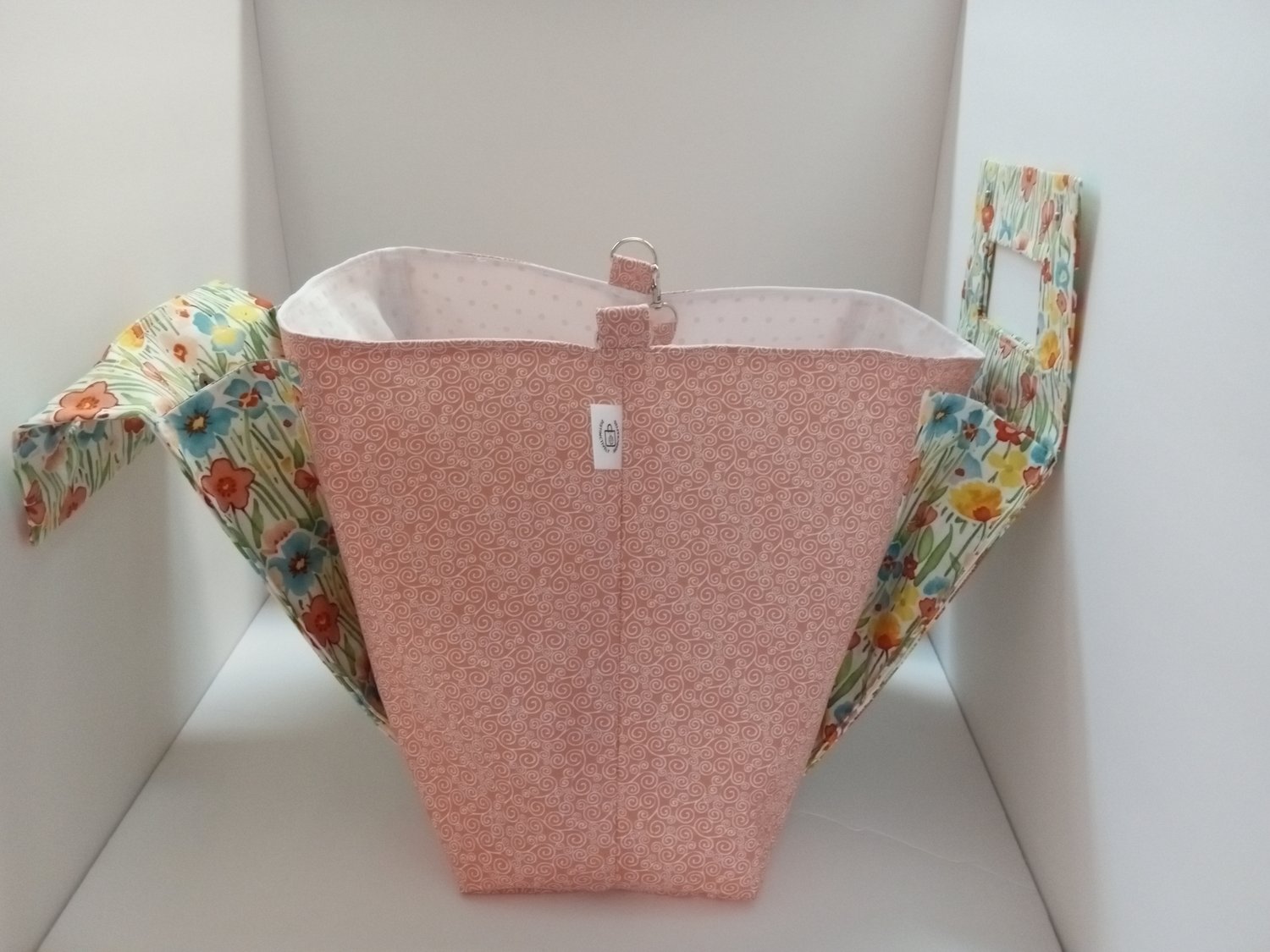 Image of Crafter's Tote Bag (Flower print) 10% off + Free shipping regular price $50.00