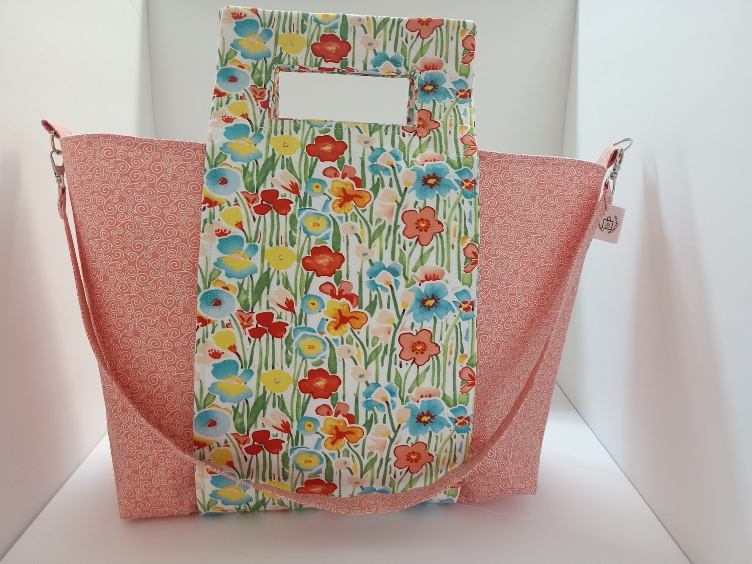Image of Crafter's Tote Bag (Flower print) 10% off + Free shipping regular price $50.00