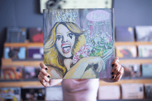 Image of Live Through This – Hand-Painted Album Cover (Mixed Media on Recycled Vinyl Sleeve)