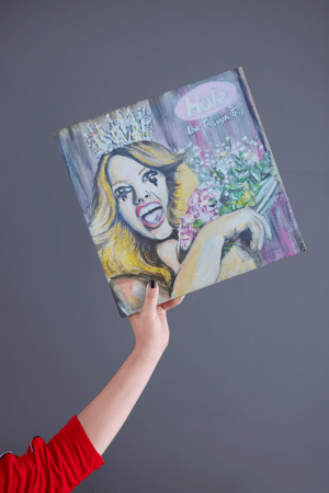 Image of Live Through This – Hand-Painted Album Cover (Mixed Media on Recycled Vinyl Sleeve)